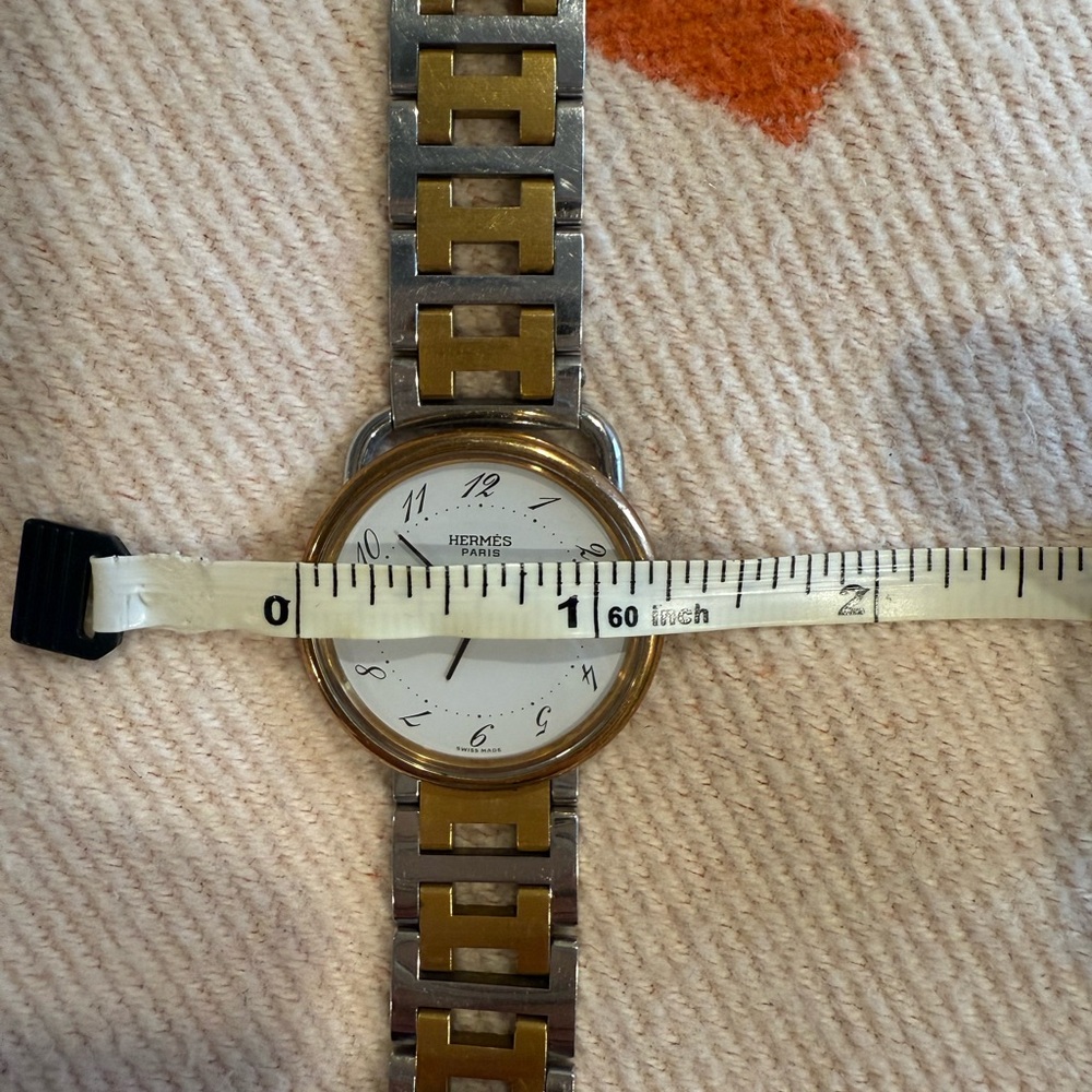 Hermes Silver and Gold Classic Watch - Picture 7 of 8